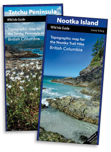 Coastal Maps, hiking map Nootka Island, North Coast Trail, Hesquiat peninsula, Tatchu Peninsula