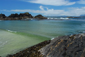 Emerald water along the Tatchu Peninsula