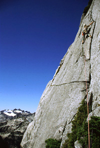 Rock climbing on Vancouver Island